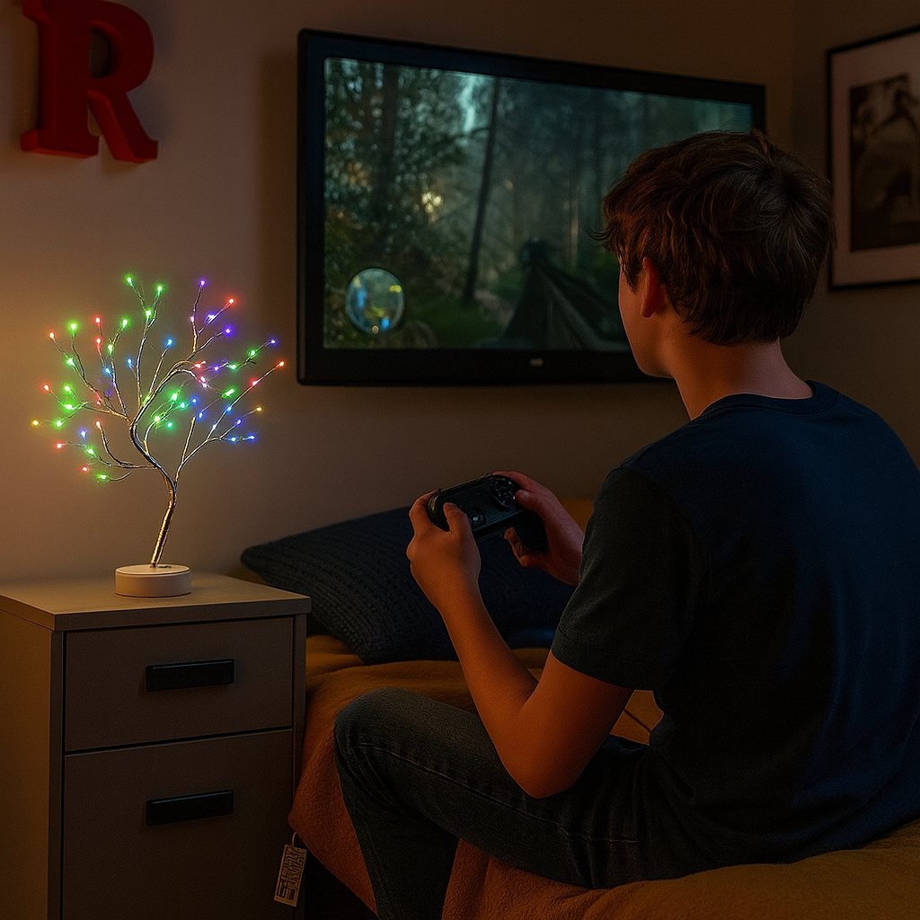 Magische LED Boomlamp, Breng sfeer in je kamer!