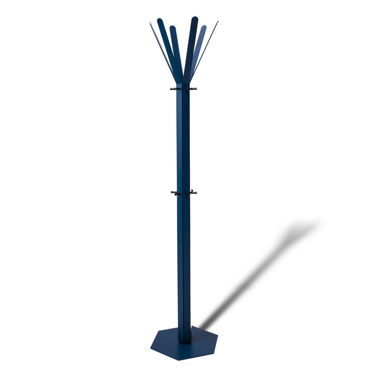 Molto staande kapstok - Industrieel - 14 Kapstokhaken - Metaal - Blauw