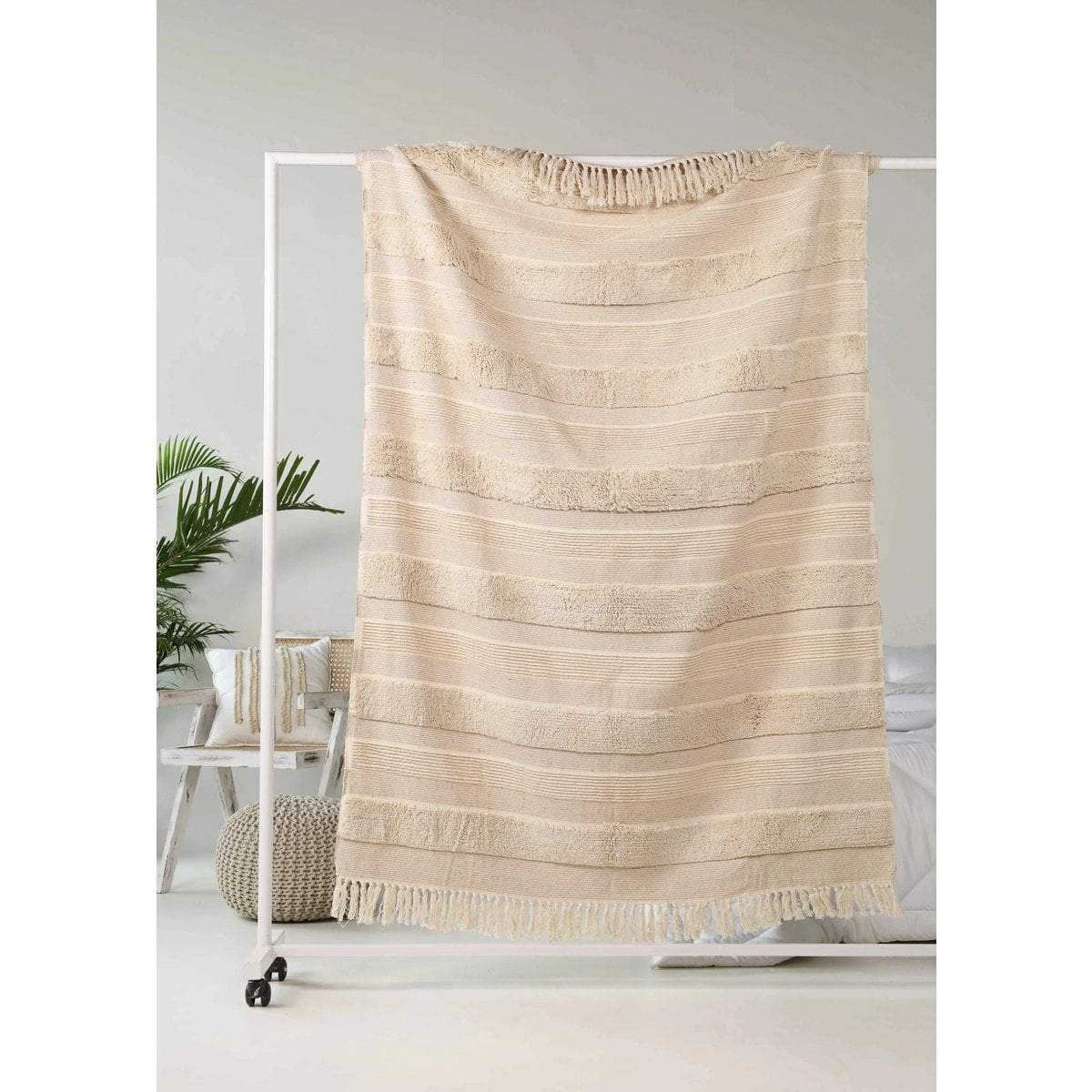 Beige Sand Plaid - 130x165 cm