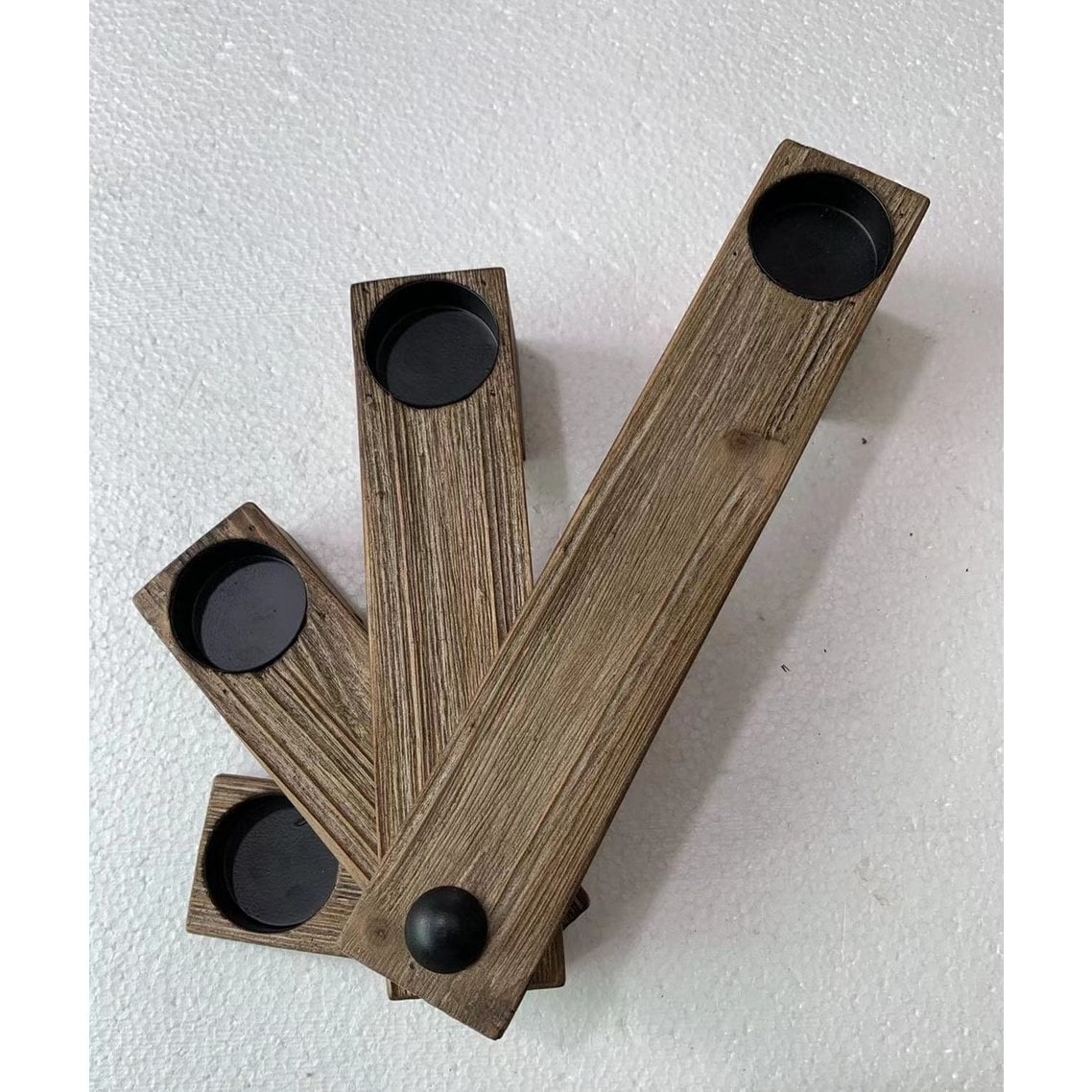 Houten kandelaar naturel