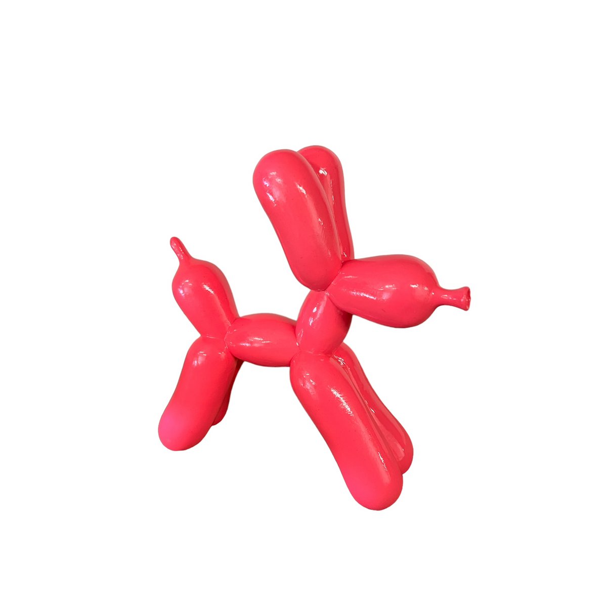 Polyresin ballon hond roze