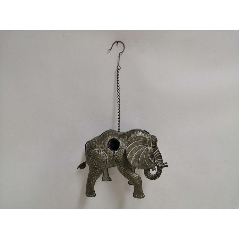 Metalen olifanten vogelhuisje