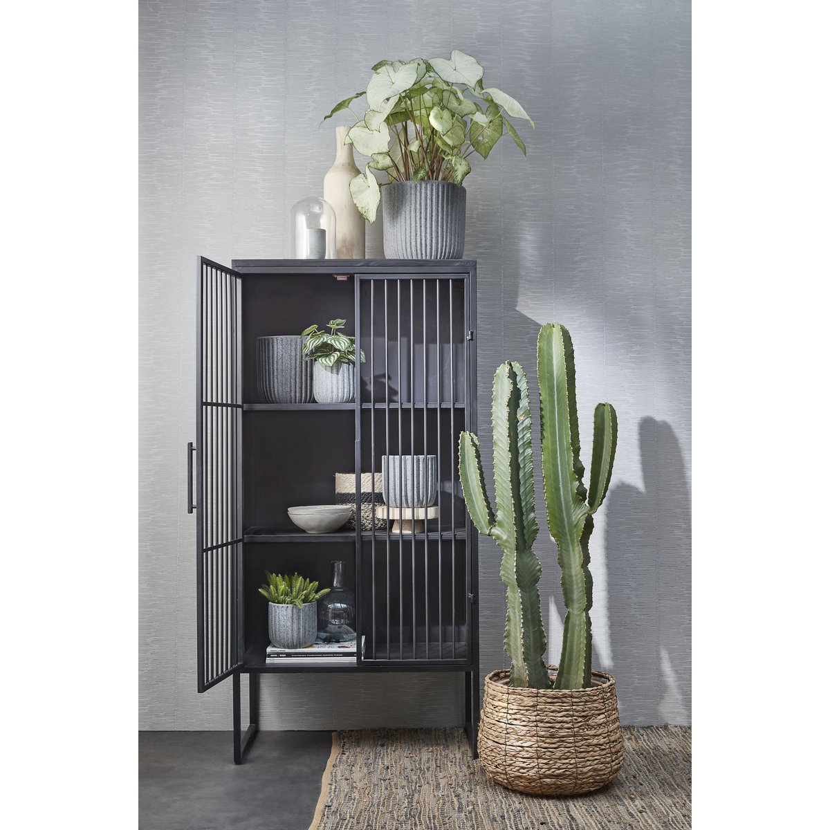 Plantenmand set Lichtbruin Zeegras