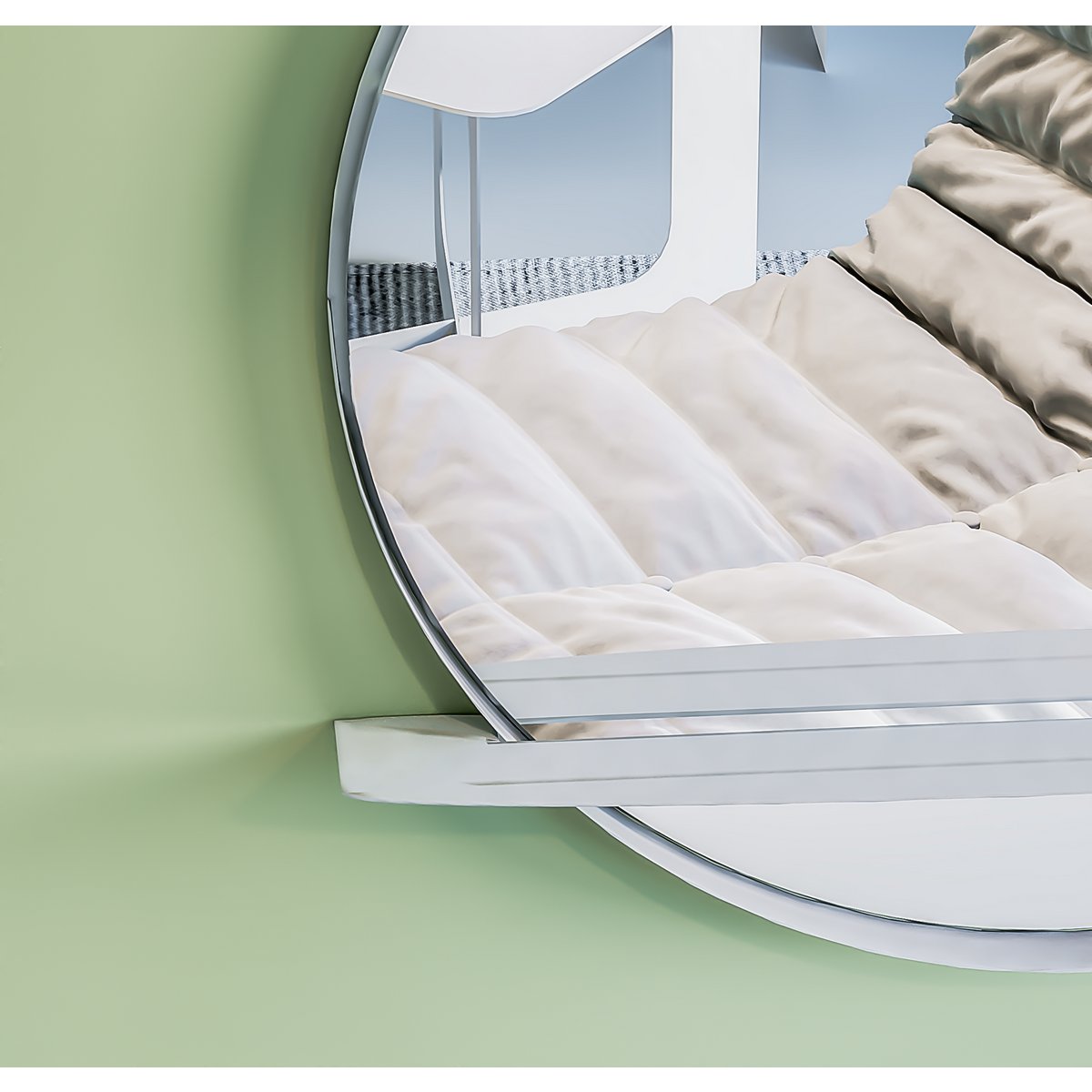 Alien 80 Wandspiegel – Ronde Spiegel met Opbergplank