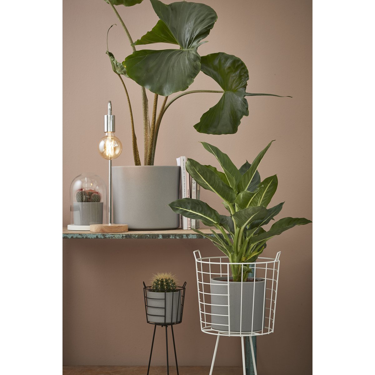 Bloempot binnen Lichtgrijs Keramisch