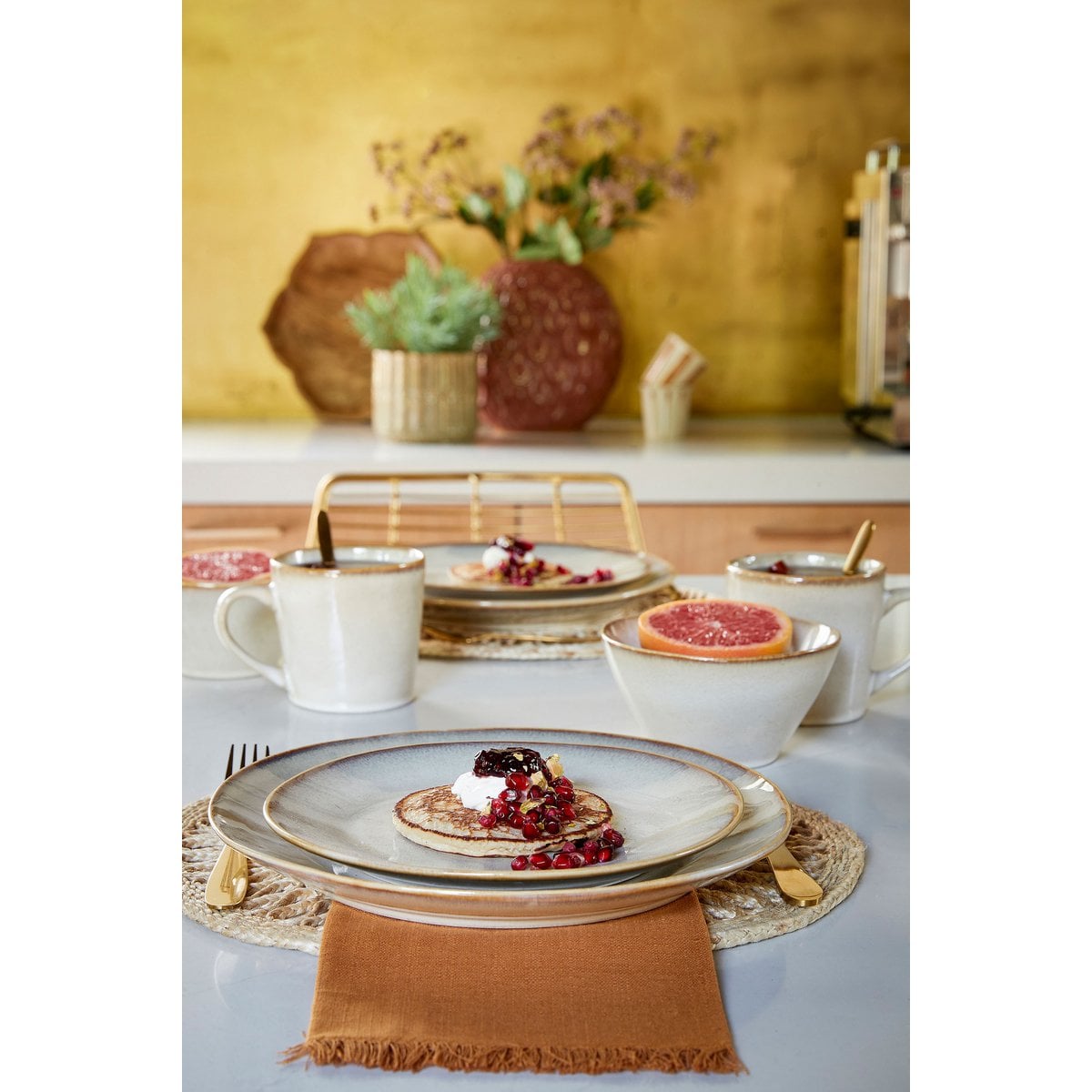 Racco Serviesset 4 Persoons - Steengoed - Beige