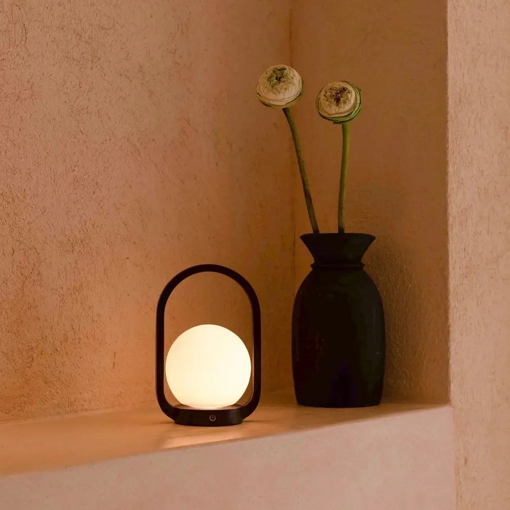 Skye Donkerbruine Houten Snoerloze Lamp