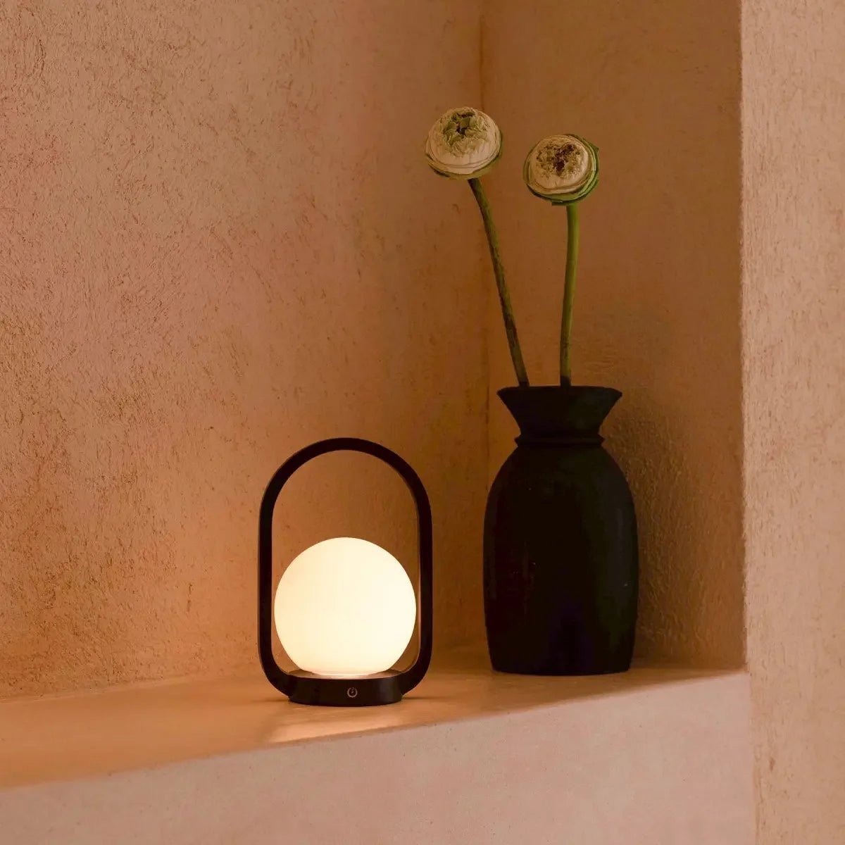 Skye Donkerbruine Houten Snoerloze Lamp