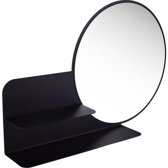 Clever Wandspiegel met Plankjes – Metaal & Glas
