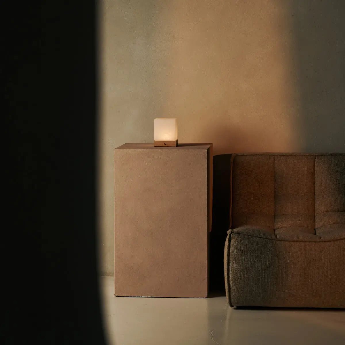 YCE Oplaadbare Tafellamp – Houten Designlamp met Matglas