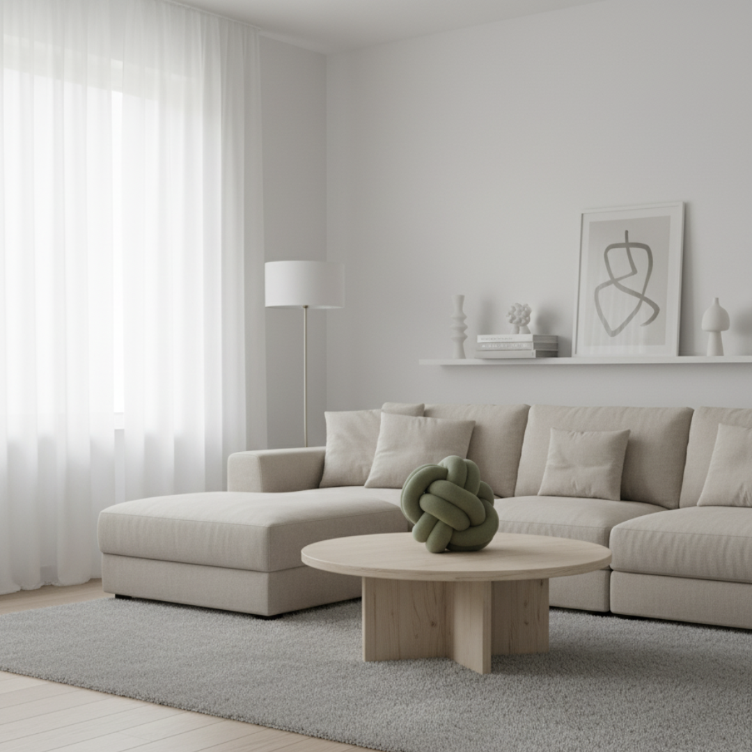 Green Knot Ball – Cushion / Kussen – 30×30 cm