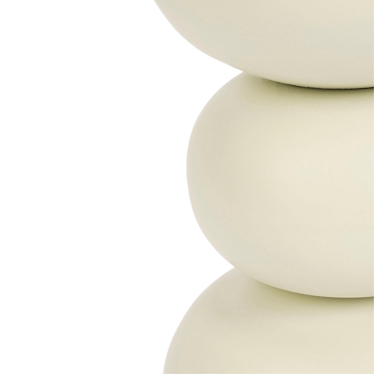 Luna Bijzettafel – Beige – IJzer – Ronde Moderne Bijzettafel