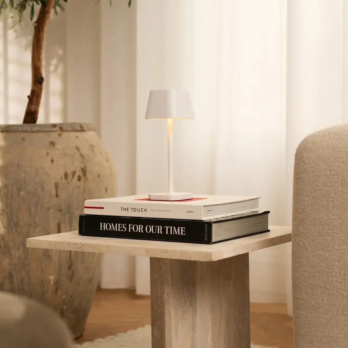 Ava Oplaadbare Tafellamp – Draadloze LED Lamp – Dimbaar