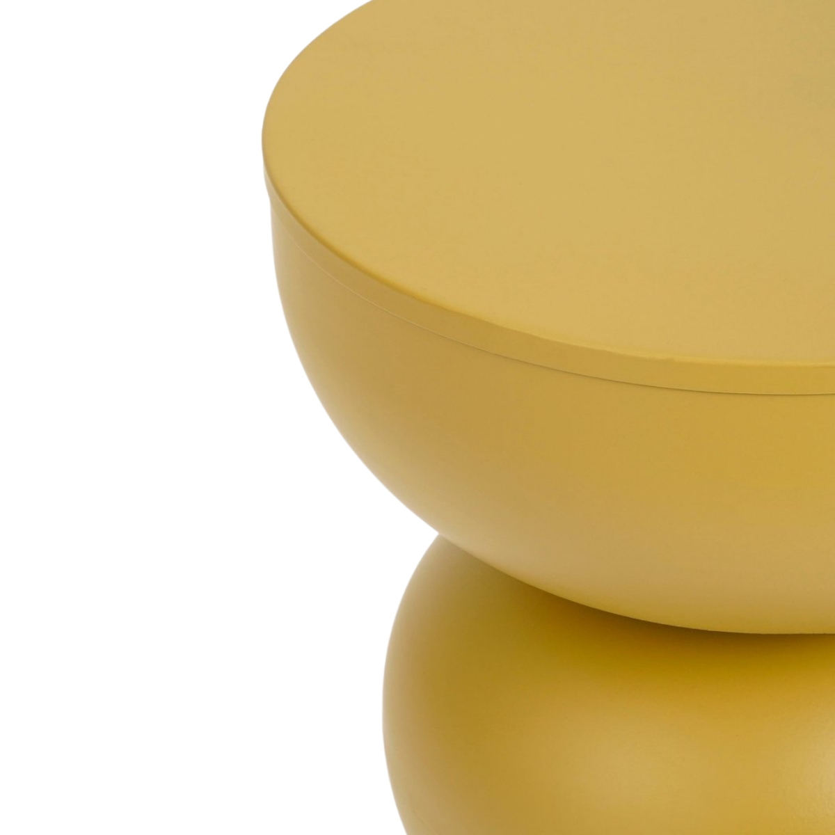 Luna Bijzettafel – Beige – IJzer – Ronde Moderne Bijzettafel