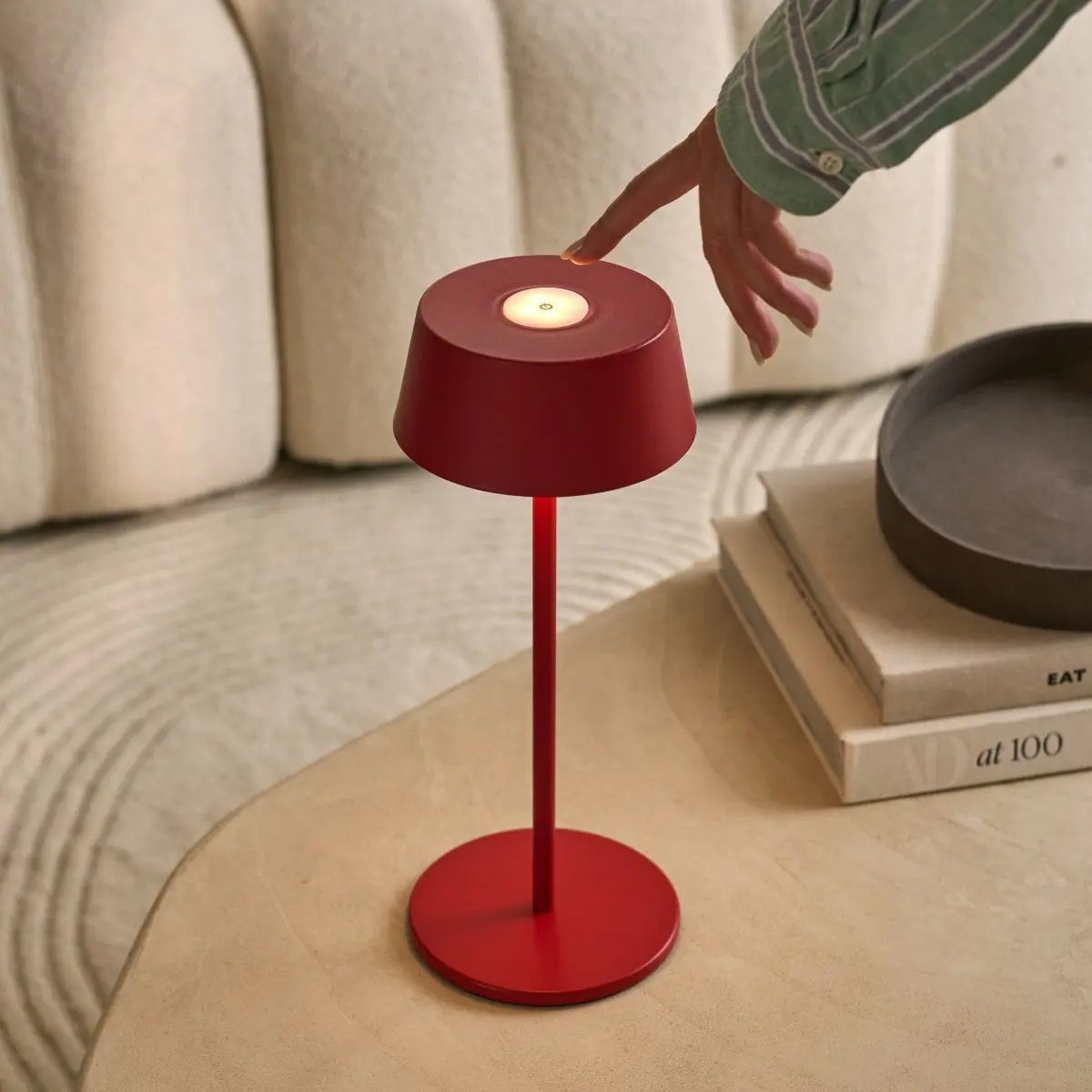 Hugo Berry rode oplaadbare tafellamp