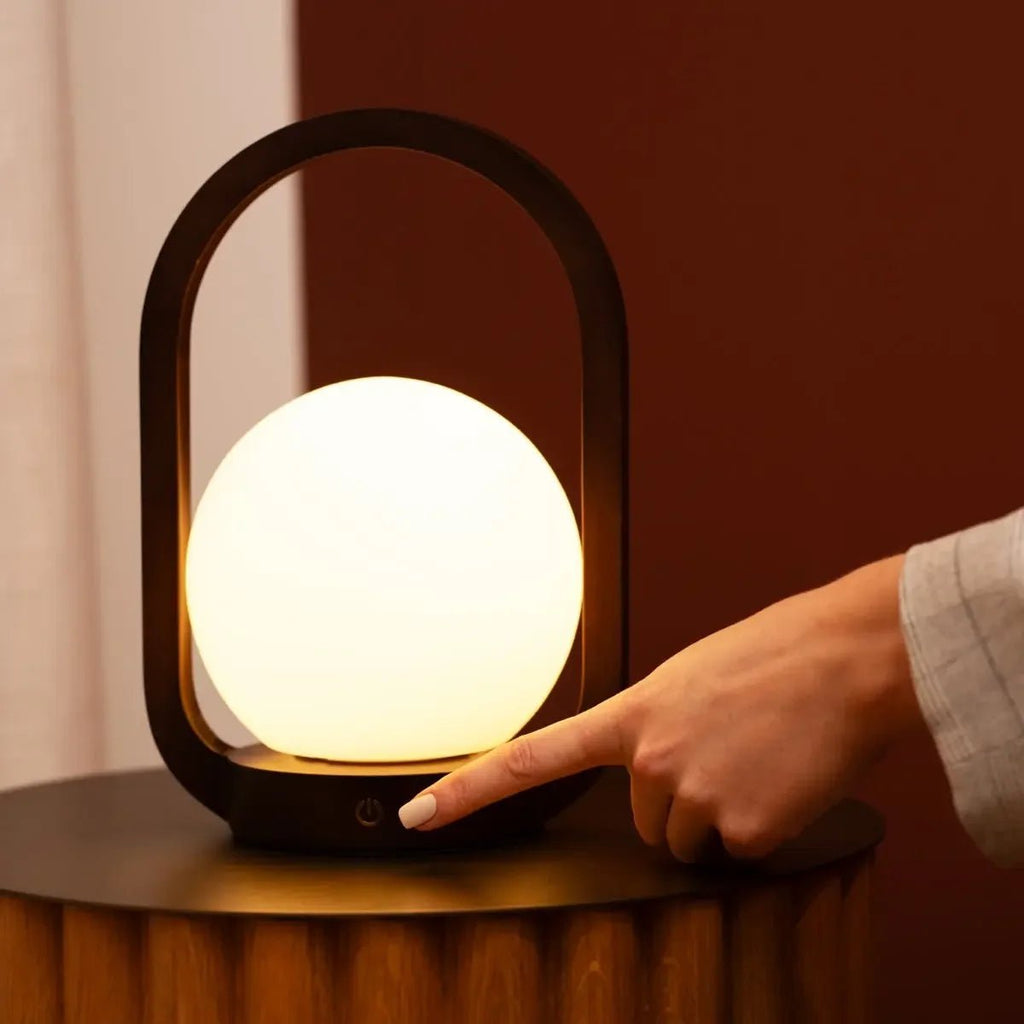 Skye Donkerbruine Houten Snoerloze Lamp