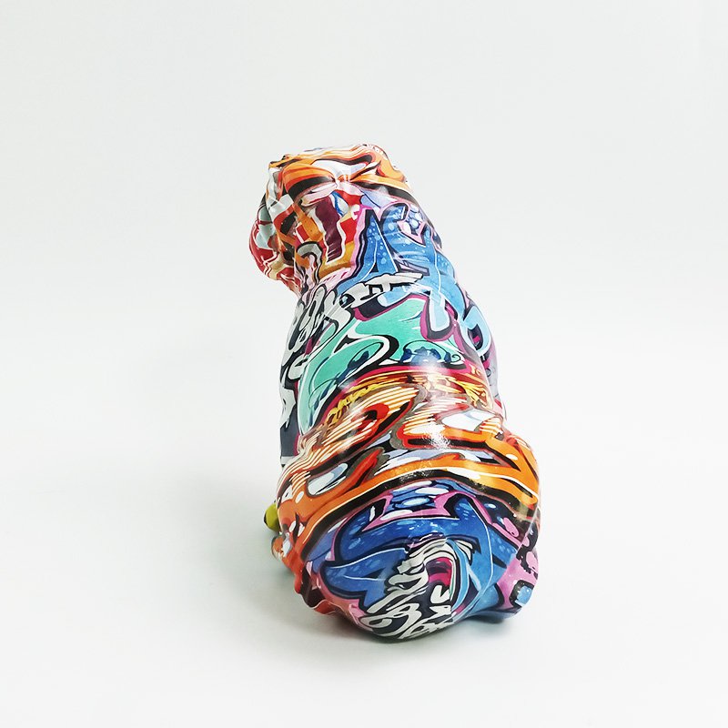 Bulldog Decoratie – Kleurrijk Polyresin Designbeeld