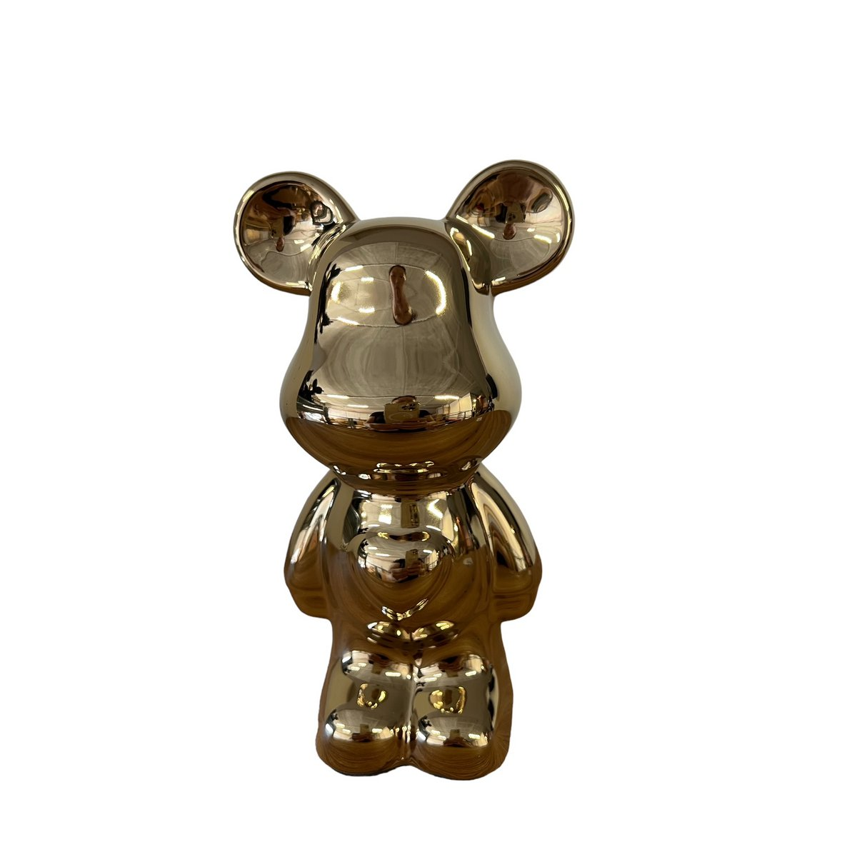 Keramische Beer Decoratie – Roze Designbeeld