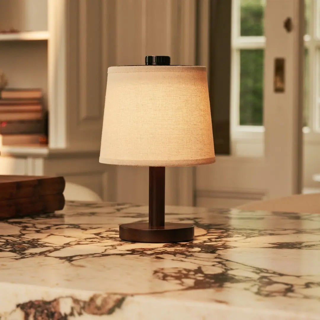 Rover Donkerbruine Houten  Lamp
