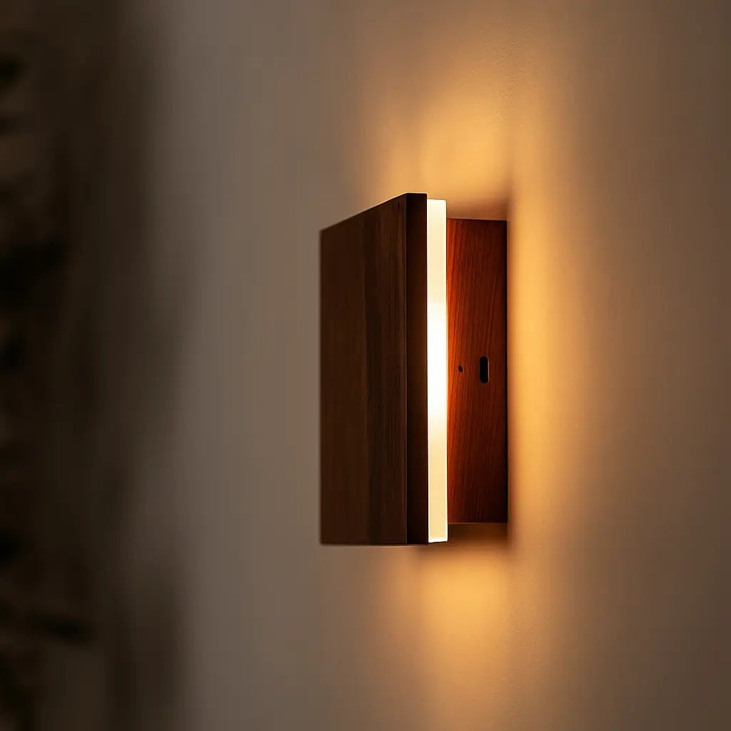 Lane Draadloze Wandlamp – Houten Oplaadbare Wandlamp – Dimbaar