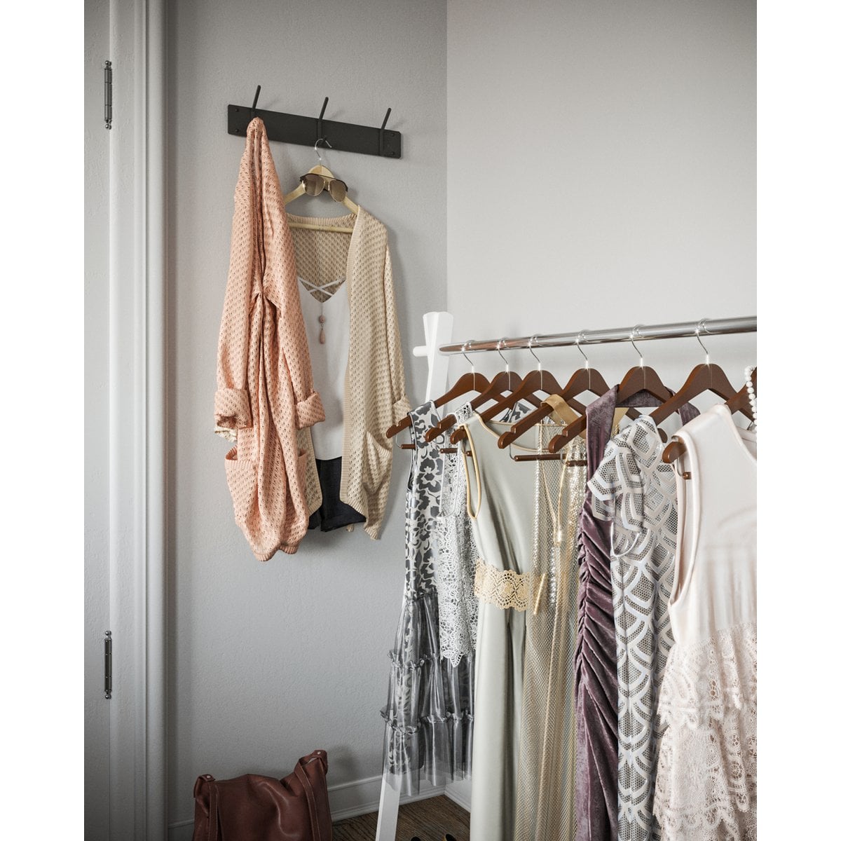 Gorillz Mystiek Three - Industriële - Wandkapstok - Muur Kapstok - Zwart