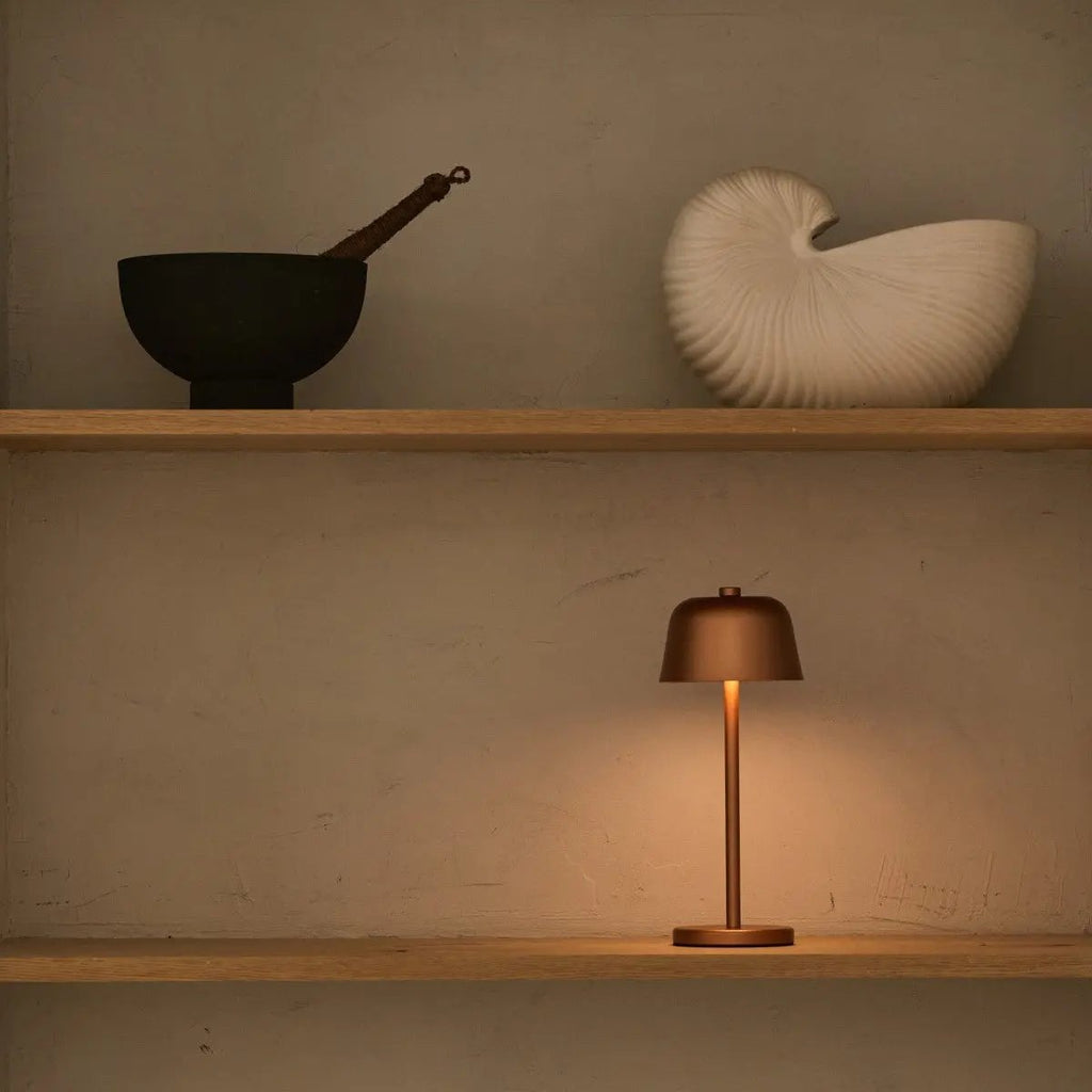 Anton Oplaadbare Tafellamp – Koper – Metaal & Aluminium – Draadloos – Dimbaar