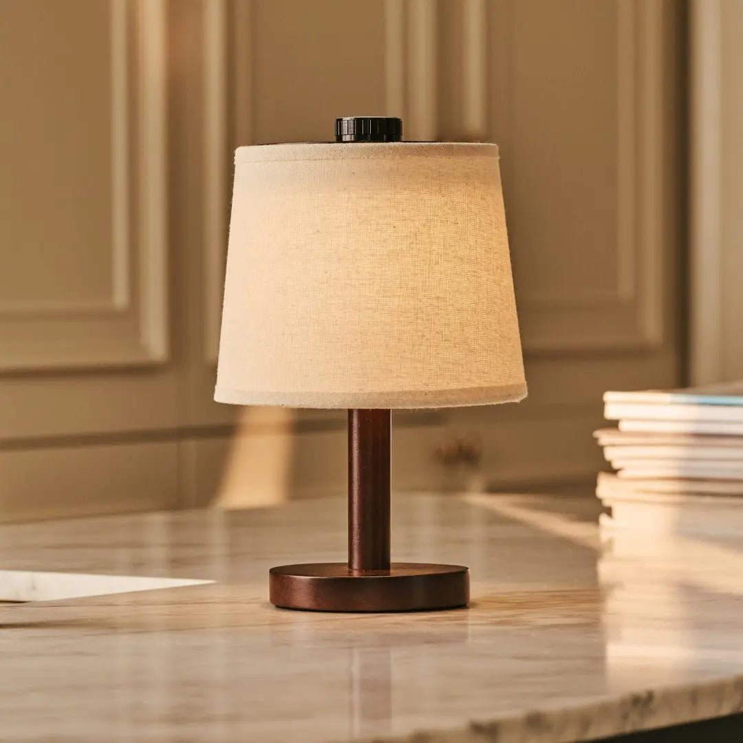 Rover Donkerbruine Houten  Lamp