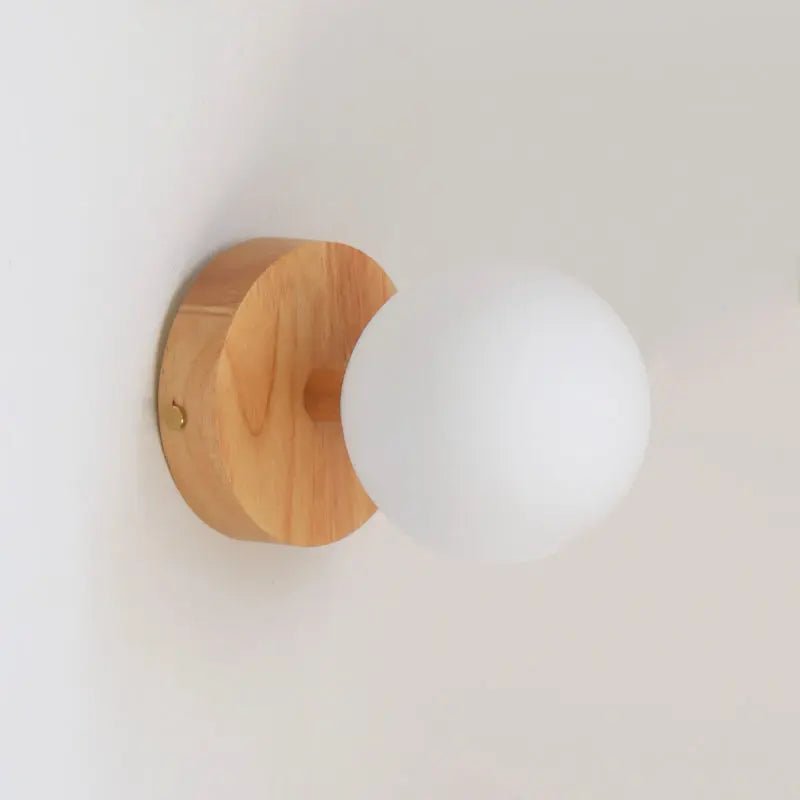 Richella Wandlamp – Draadloos & Oplaadbaar – Lichtbruin Hout