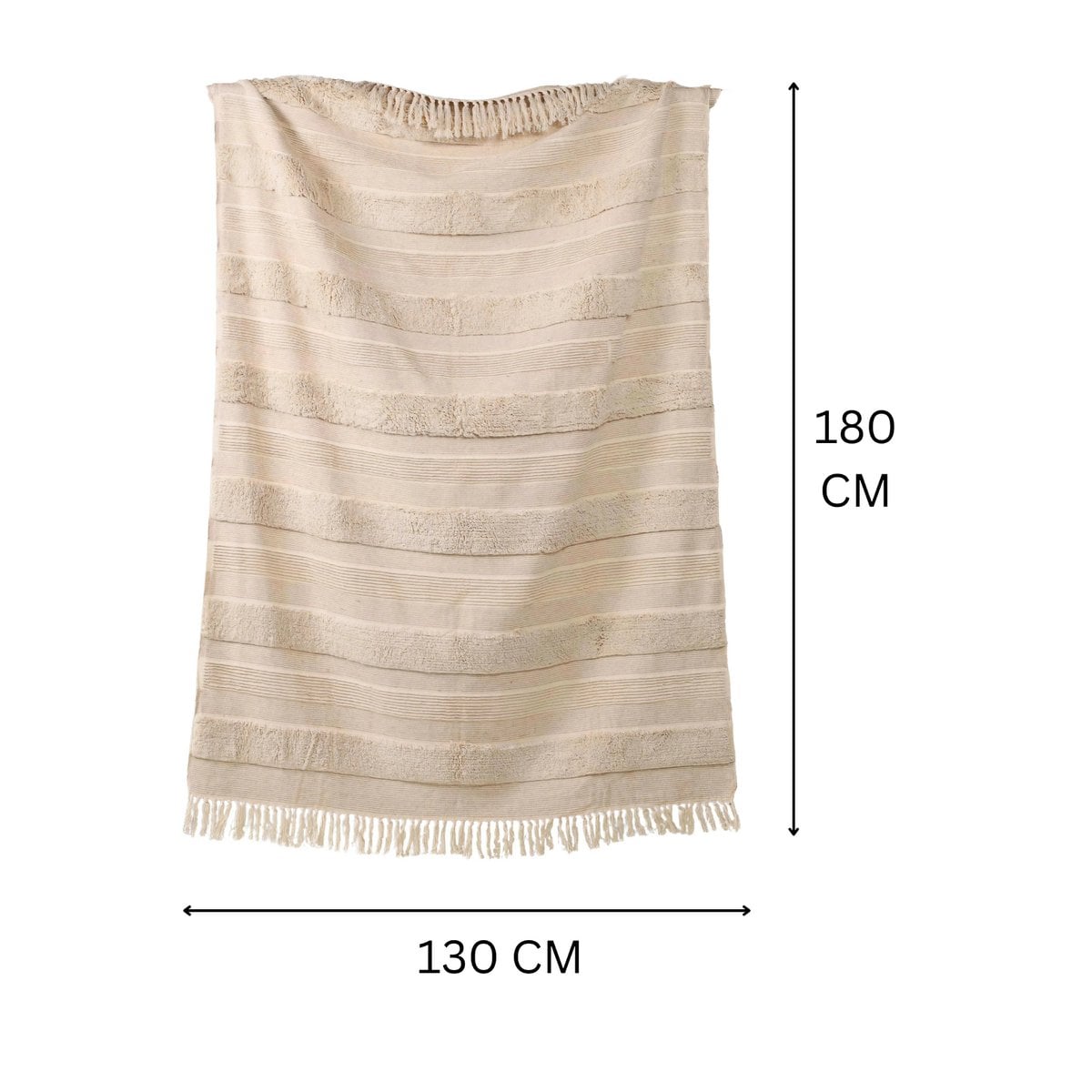 Beige Sand Plaid - 130x165 cm