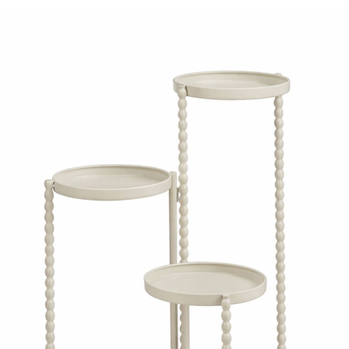 Plantenstandaard – Metalen Plantentafel 3 Niveaus – Off-White