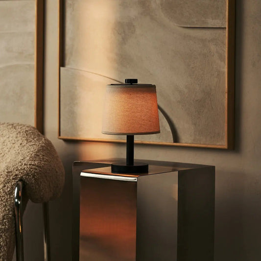 Rover zwarte houten lamp