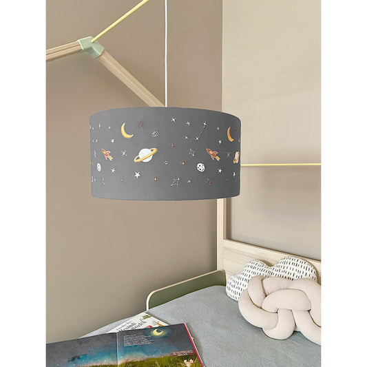 Glow in the Dark Lampenkap – Geborduurde Sterren