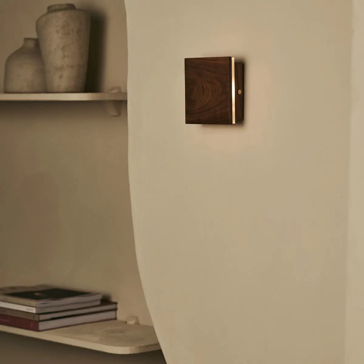 Lane Draadloze Wandlamp – Houten Oplaadbare Wandlamp – Dimbaar