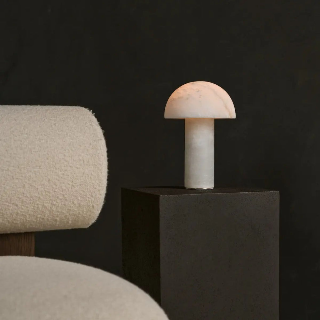 Francesco Tafellamp – Massief Albast – Luxe Design Lamp