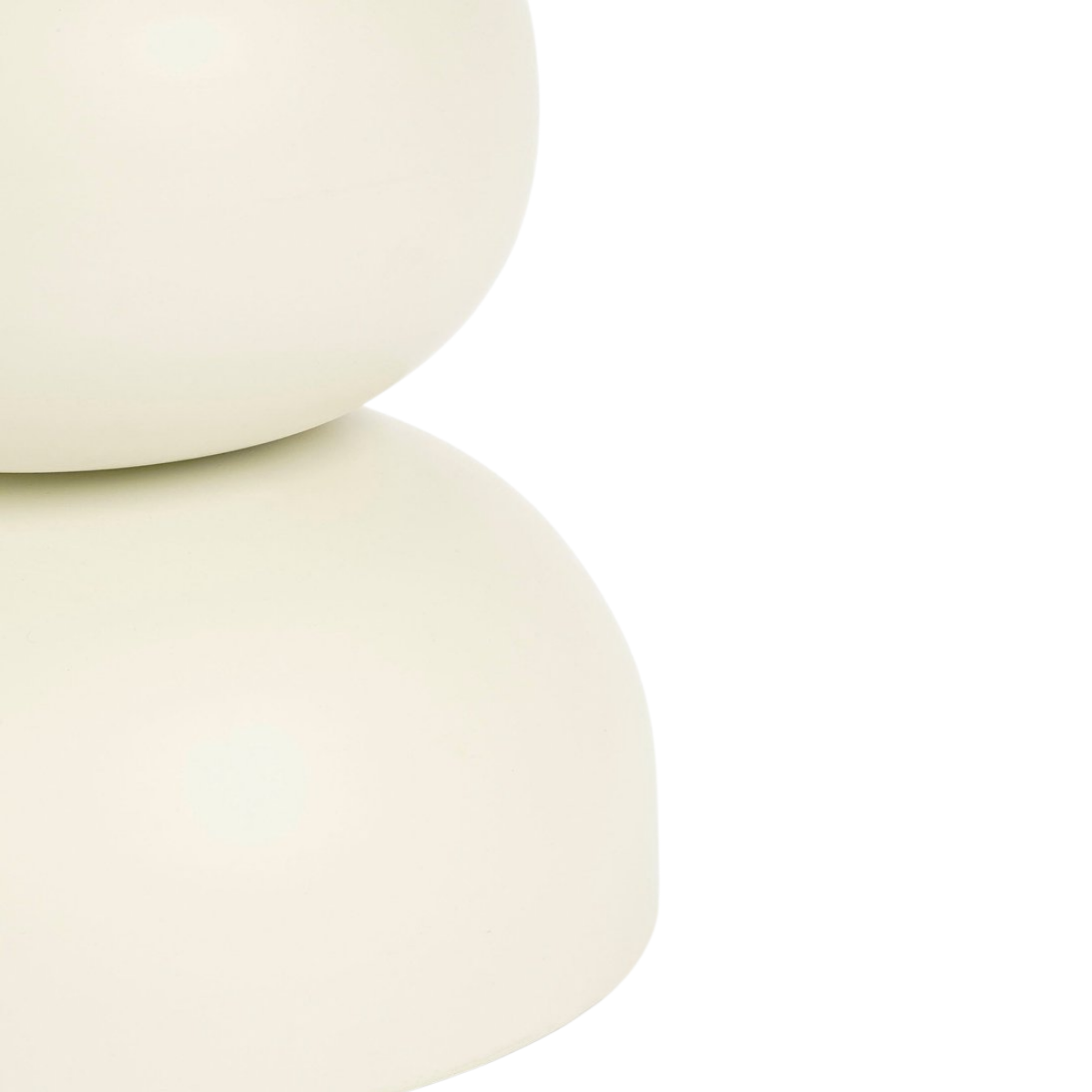 Luna Bijzettafel – Beige – IJzer – Ronde Moderne Bijzettafel