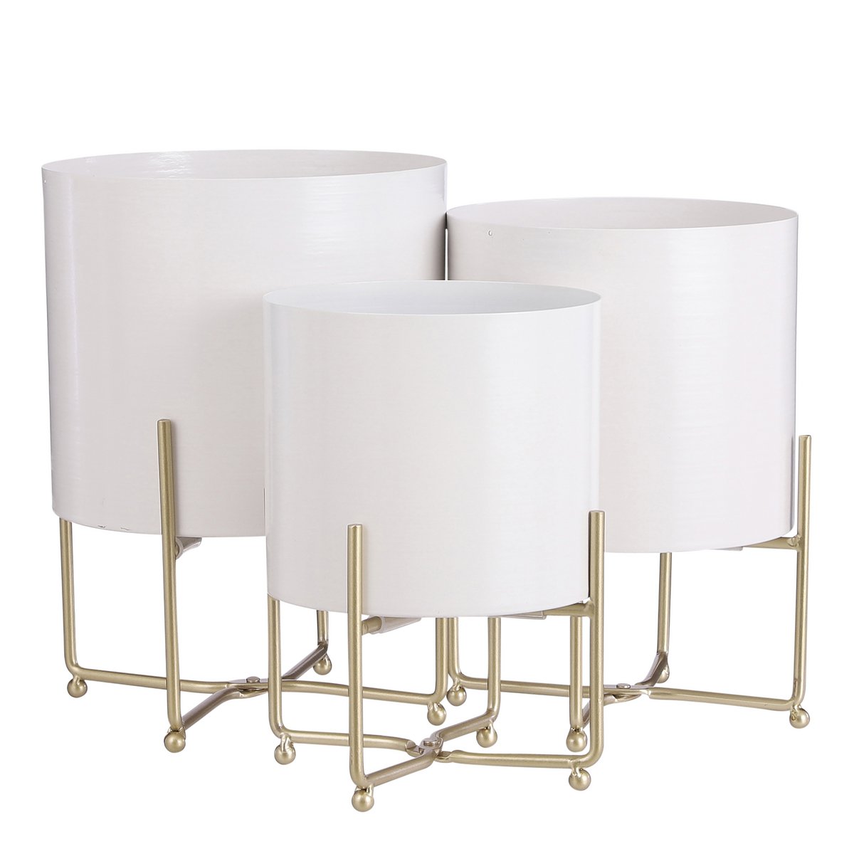Aries Bloempot Set – 3 Stuks op Standaard