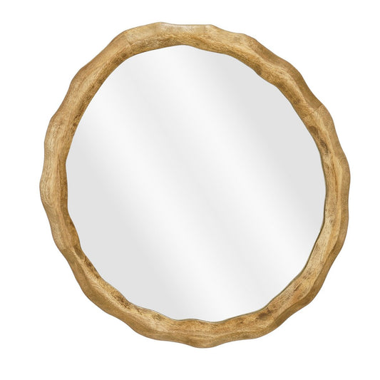 Nick Wandspiegel - L36 x B2 x H38 cm - Mangohout - Donkerbruin