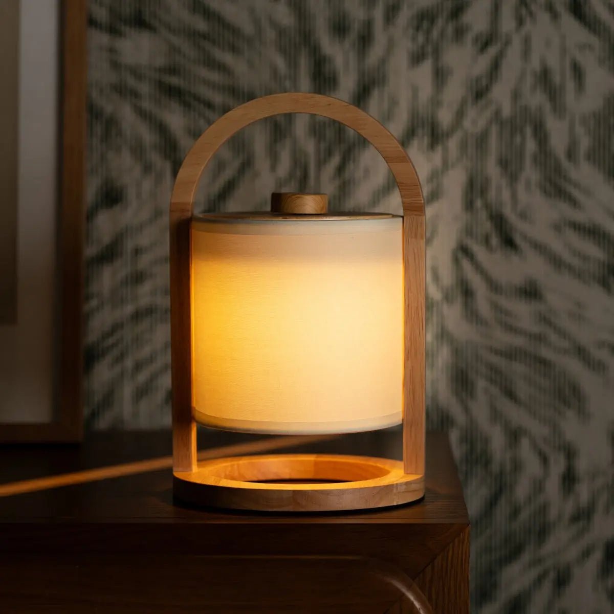 River Lichtbruine Houten Lamp