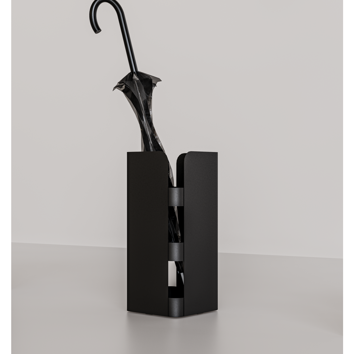 Curvy paraplubak - Zwart