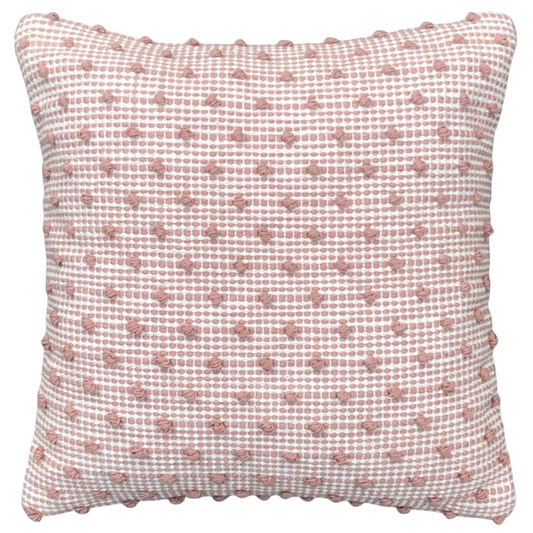 Roze Kussenhoes / Kussenhoes – met Geweven Strepen – 45x45 cm