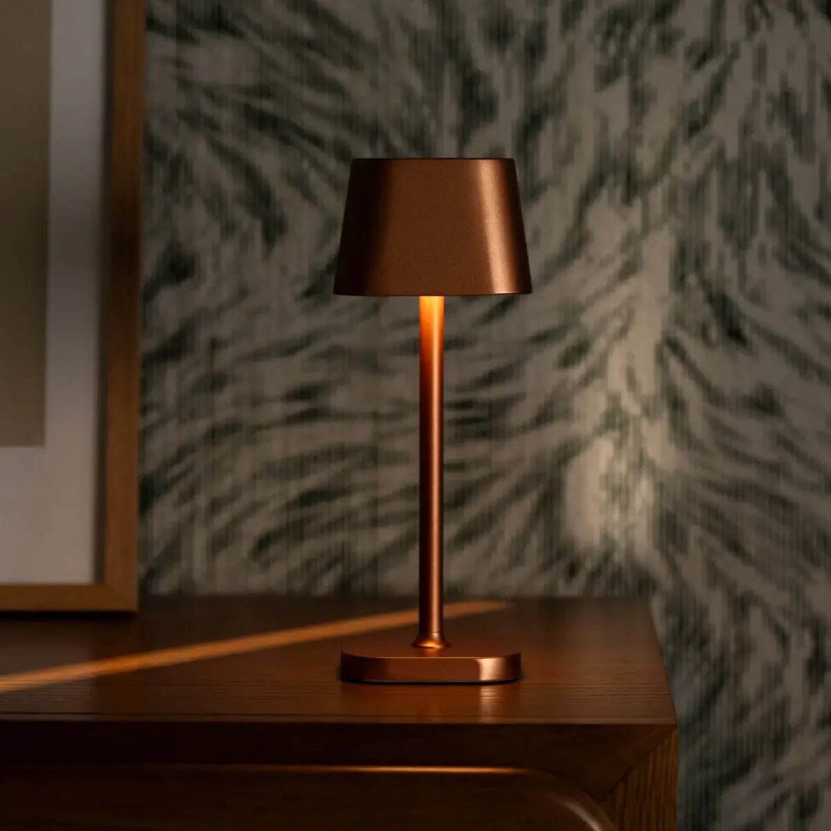 Ava Copper Rechargeable Table Lamp | Stylish, Cordless & Dimmable