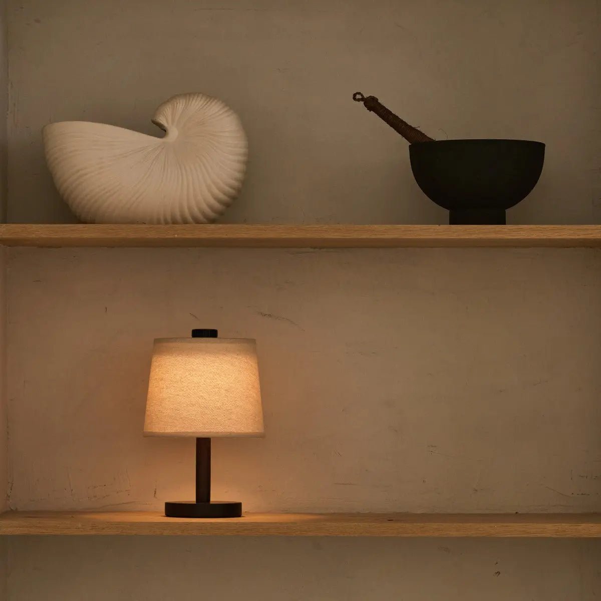 Rover Donkerbruine Houten  Lamp