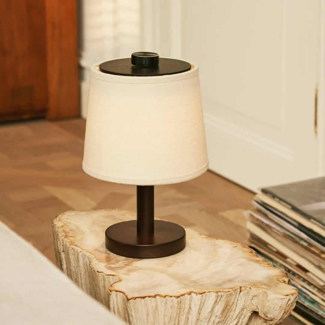Rover Donkerbruine Houten  Lamp