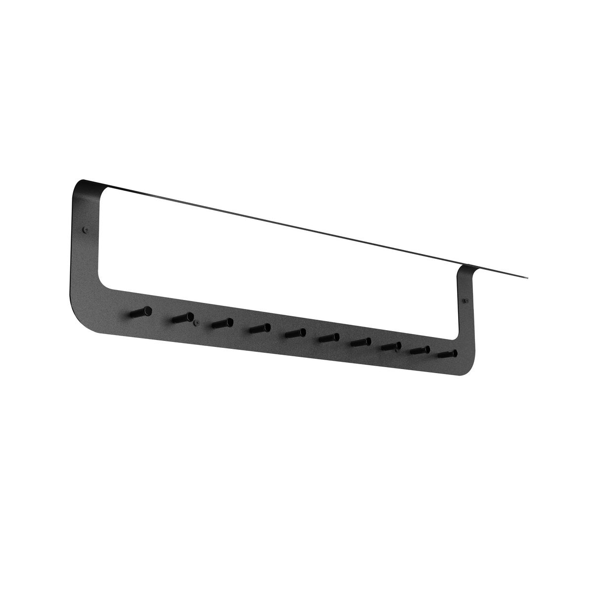 Linea Wandkapstok – Metaal – 10 Haken met Opbergruimte
