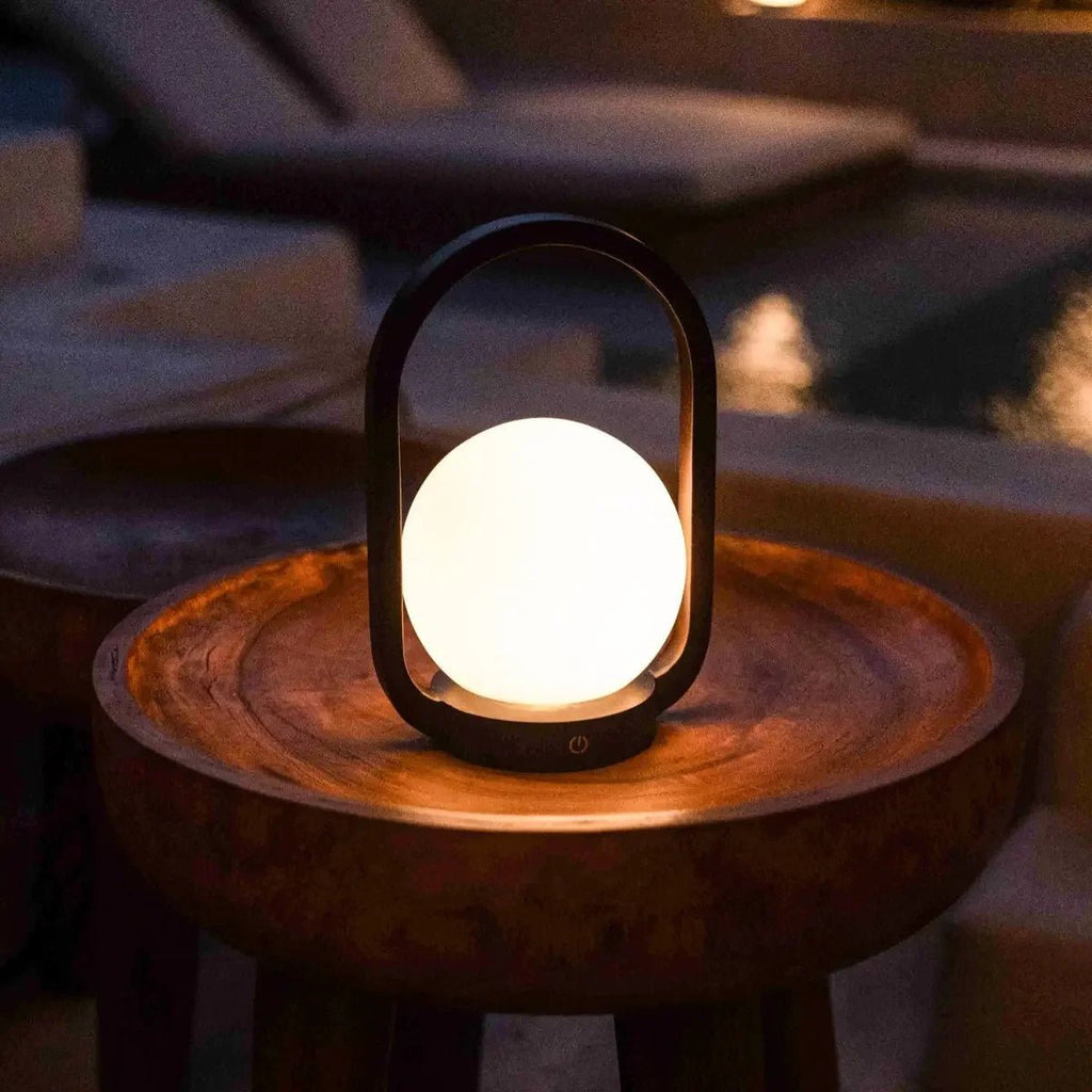Skye Donkerbruine Houten Snoerloze Lamp