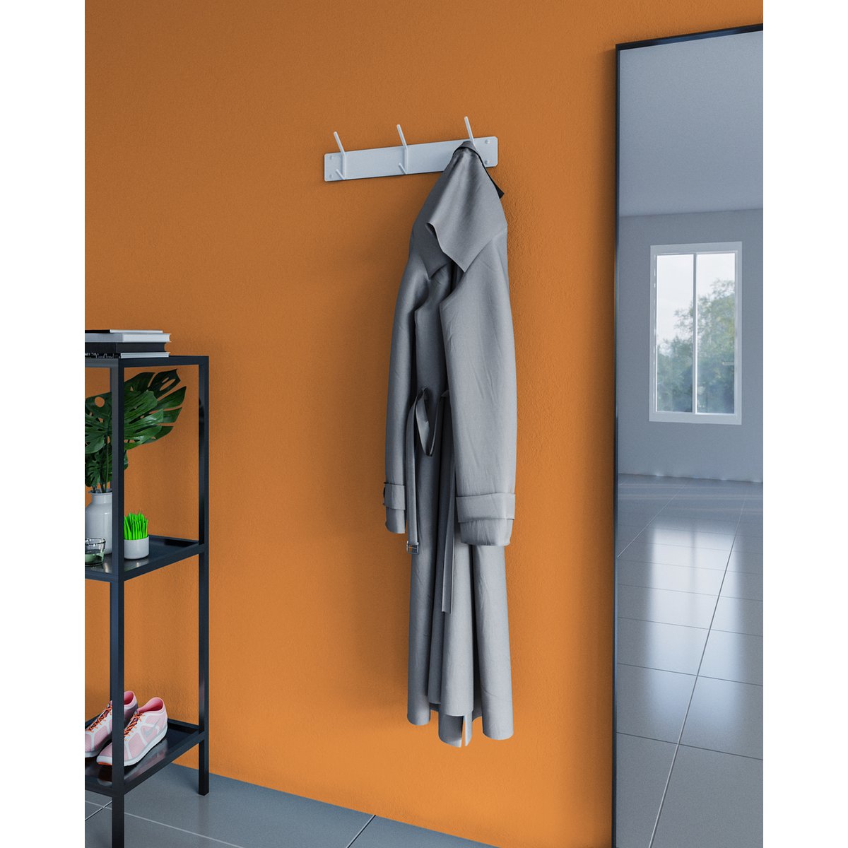 Mystiek Small Three Wandkapstok – Metaal – 6 Haken