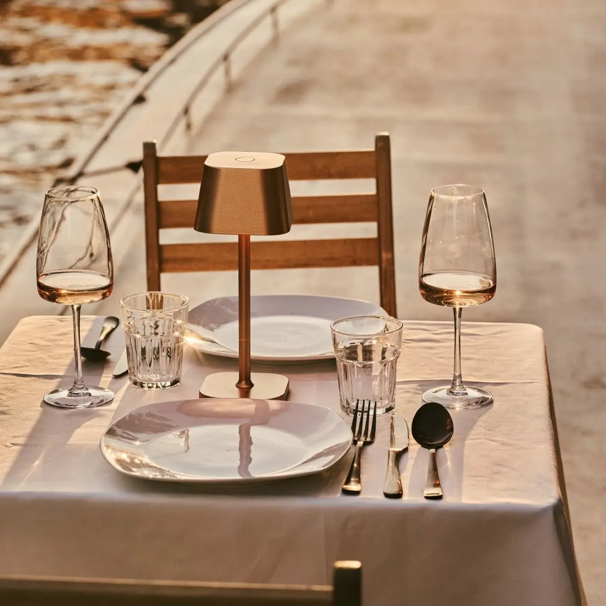 Ava Copper Rechargeable Table Lamp | Stylish, Cordless & Dimmable