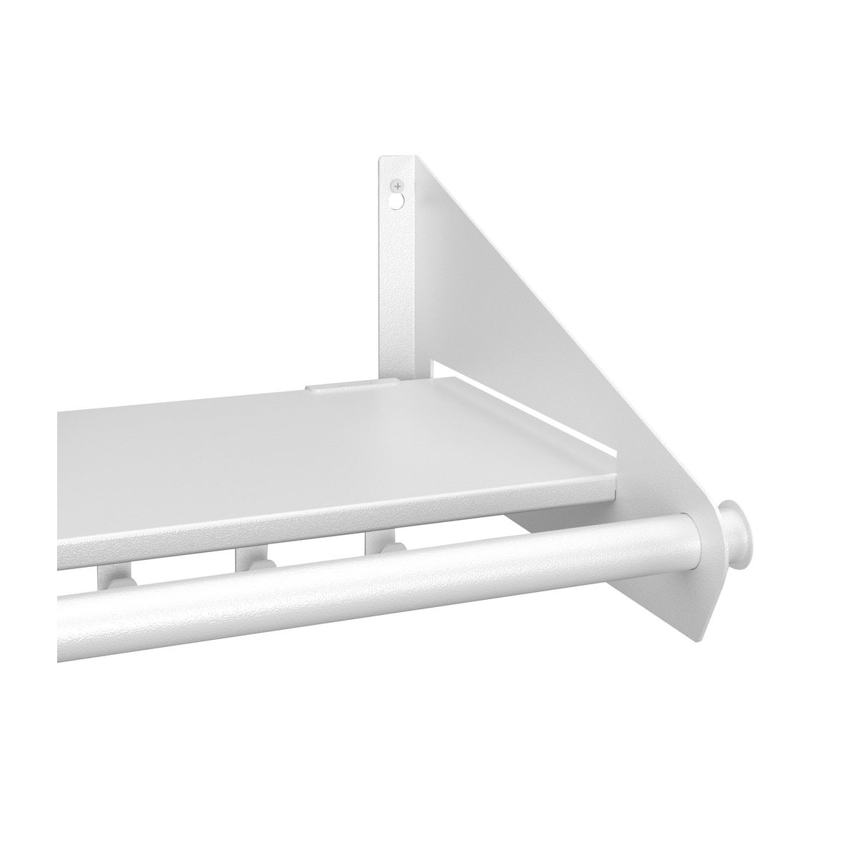 Switch Wandkapstok – Staal – Zwart/Wit – Wandkapstok met Hoedenplank en 9 Haken