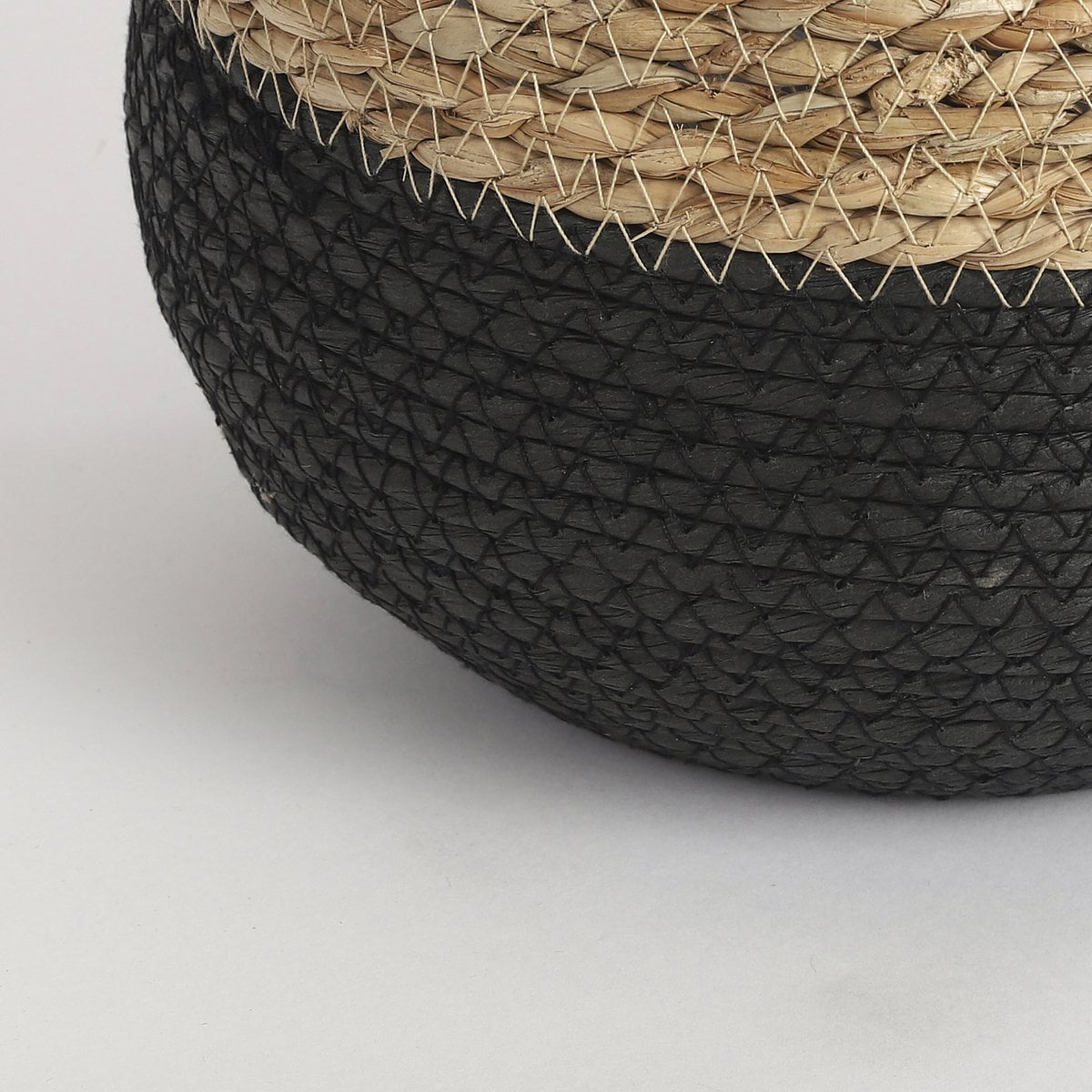 Plantenmand set Zwart Zeegras