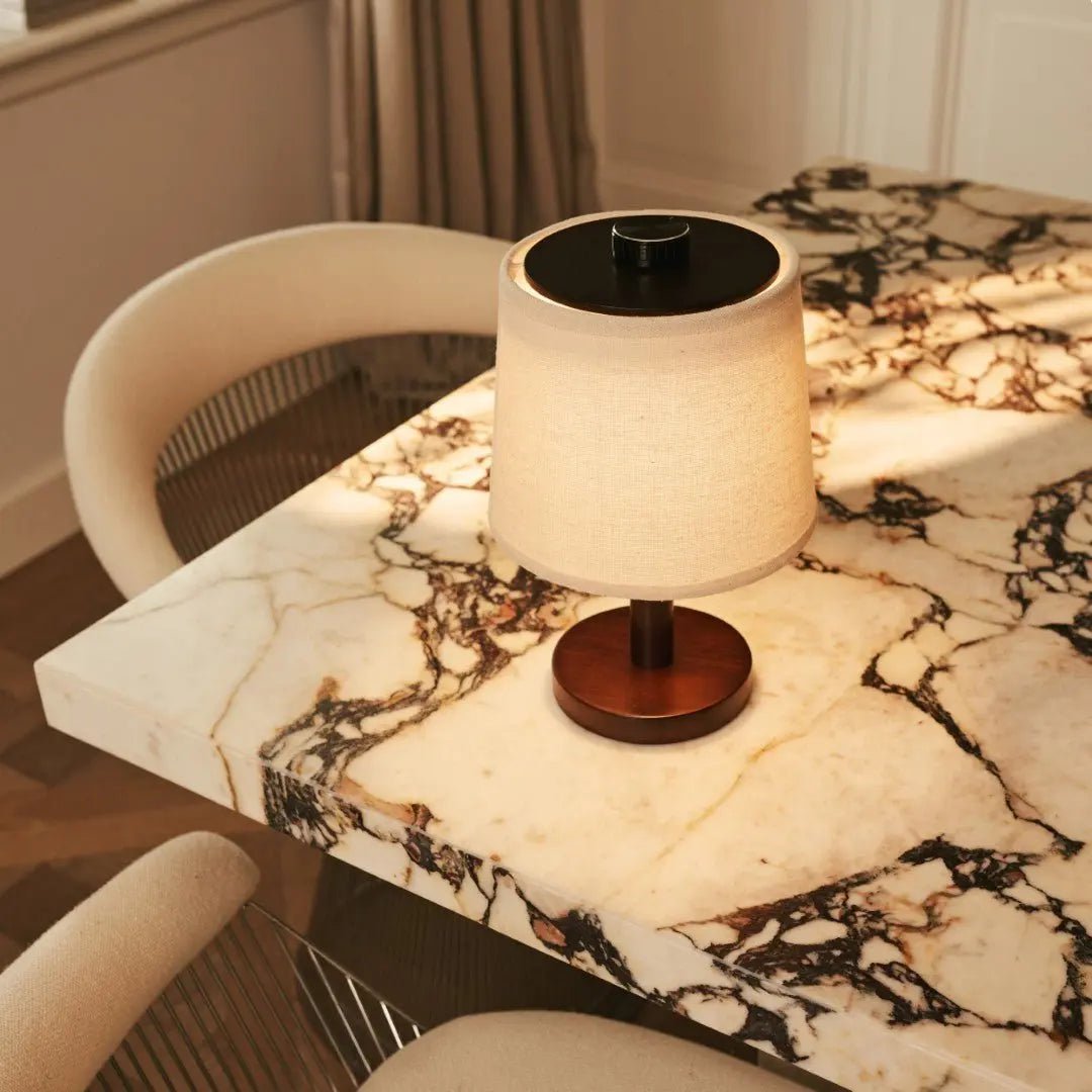 Rover Donkerbruine Houten  Lamp